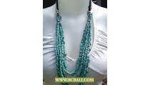 Necklaces Beading Turqouise Layered Long